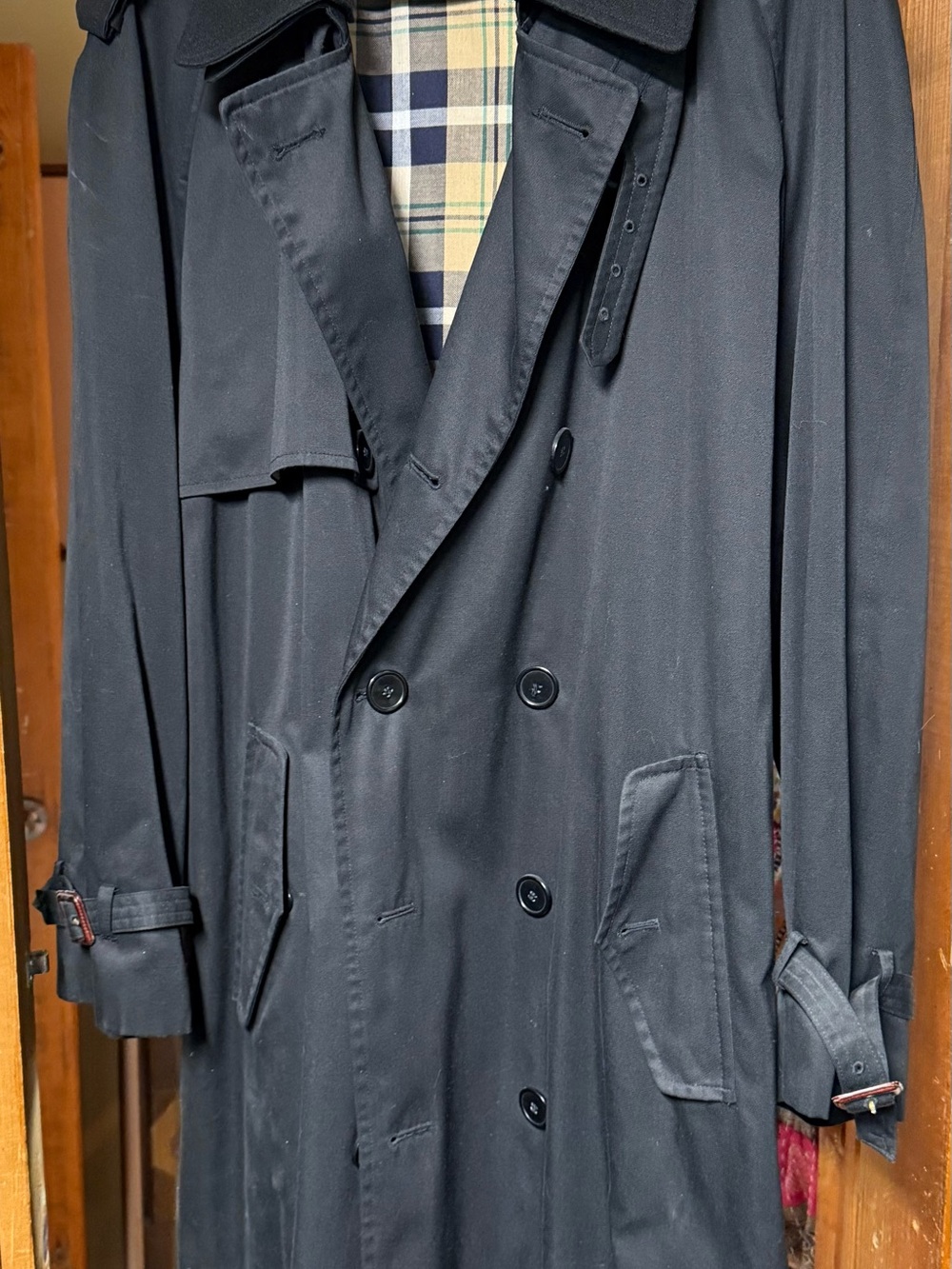 Classic Men's Black Trench Coat